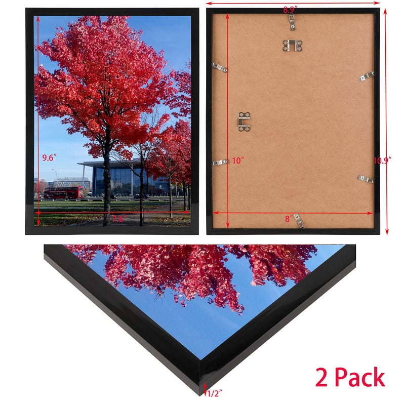 Medog 8x10 Picture Frame Black 8x10 Diploma Frame Certificate Frame Set of 2 Display Pictures 8x10 Document Certificate Diploma Frame 8x10,Black,2 Pack - Image 2
